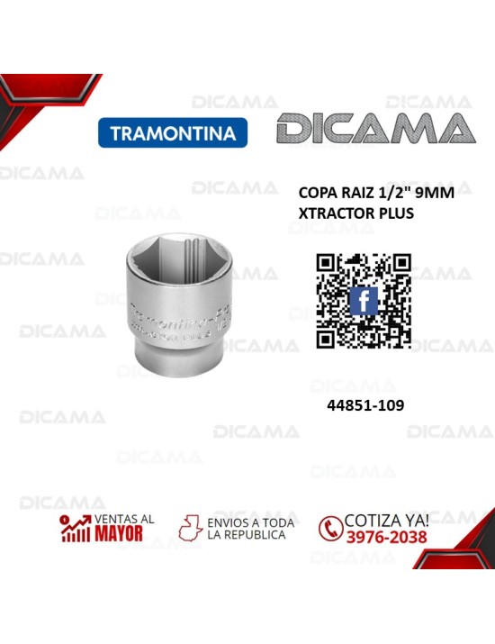 COPA RAIZ 1/2" 9MM XTRACTOR PLUS