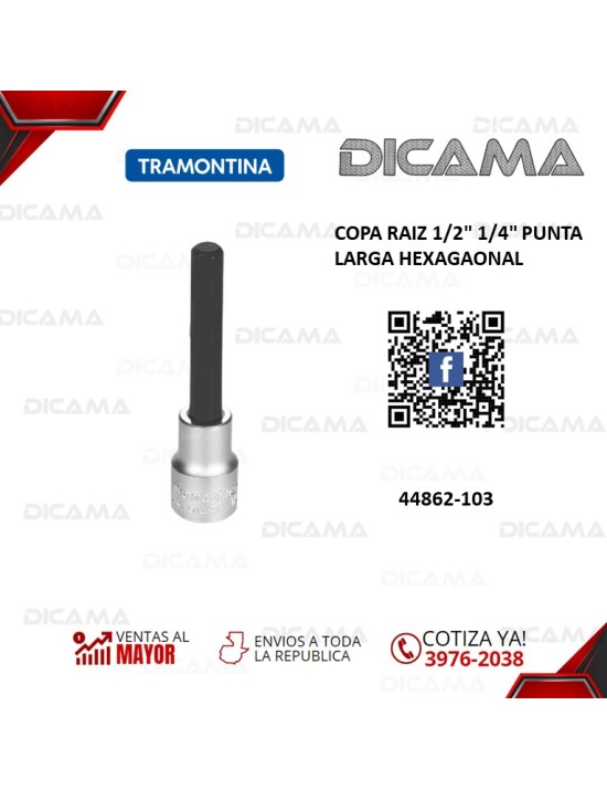 COPA RAIZ 1/2" 1/4" PUNTA LARGA HEXAGAONAL