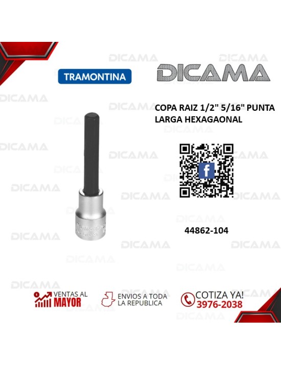 COPA RAIZ 1/2" 5/16" PUNTA LARGA HEXAGAONAL