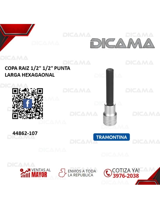 COPA RAIZ 1/2" 1/2" PUNTA LARGA HEXAGAONAL