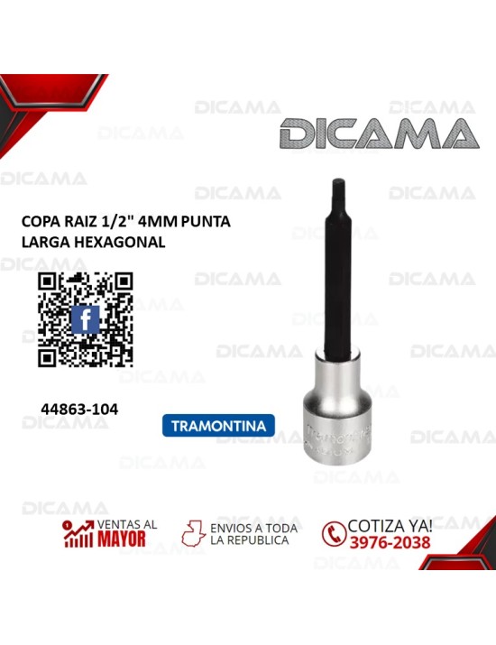 COPA RAIZ 1/2" 4MM PUNTA LARGA HEXAGONAL