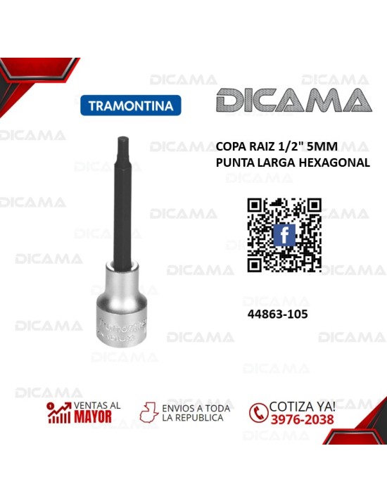 COPA RAIZ 1/2" 5MM PUNTA LARGA HEXAGONAL