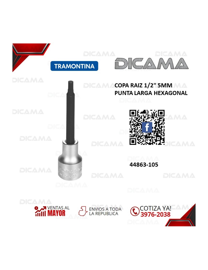 COPA RAIZ 1/2" 5MM PUNTA LARGA HEXAGONAL