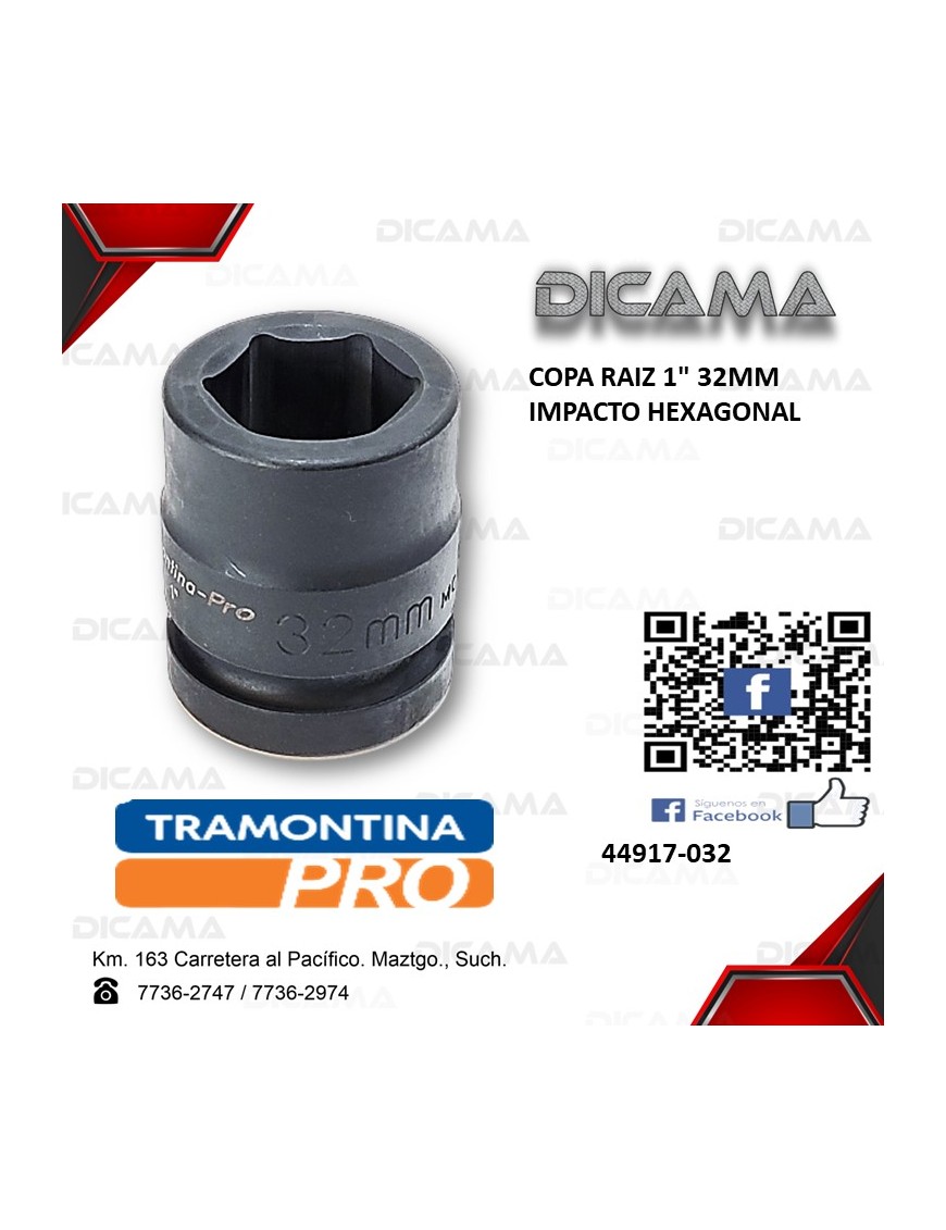 COPA RAIZ 1" 32MM IMPACTO HEXAGONAL