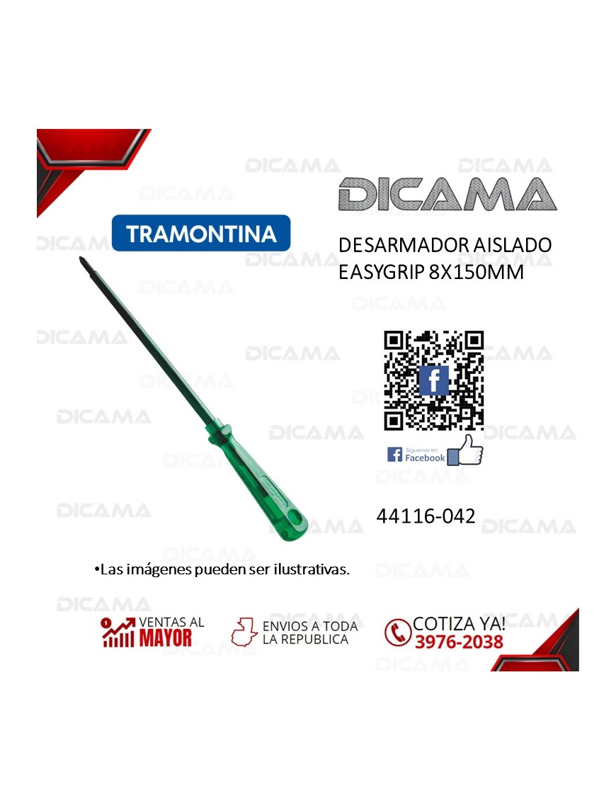 DESARMADOR CRUZ 8X150MM 1,000 VOLTIOS AISLADO EASYGRIP