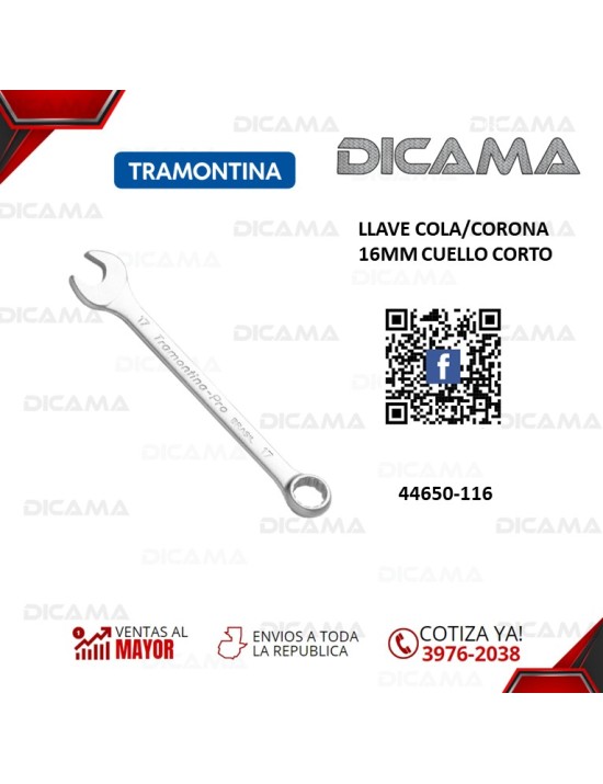 LLAVE COLA/CORONA 16MM CUELLO CORTO