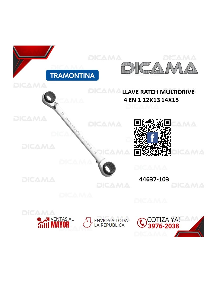 LLAVE RATCH MULTIDRIVE 4 EN 1 12X13 14X15