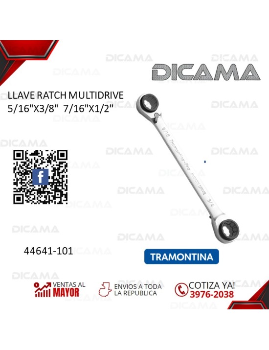 LLAVE RATCH MULTIDRIVE 5/16"X3/8"  7/16"X1/2"
