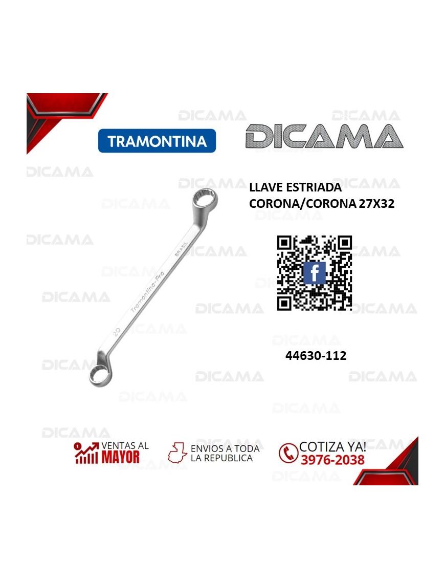 LLAVE ESTRIADA CORONA/CORONA 27X32