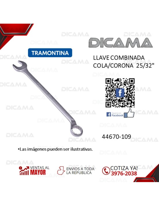 LLAVE COMBINADA COLA/CORONA  25/32"