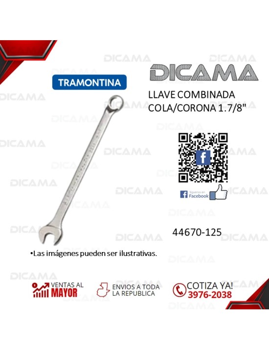 LLAVE COMBINADA COLA/CORONA  1.7/8"