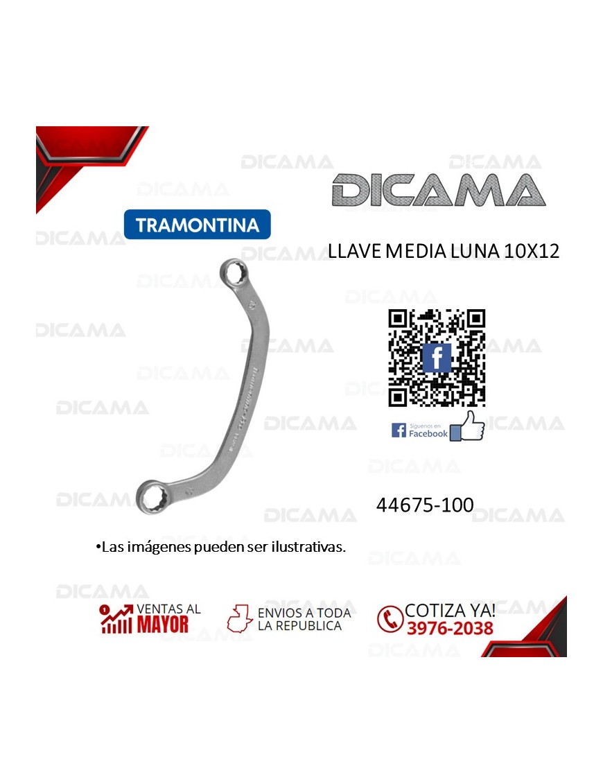 LLAVE MEDIA LUNA 10X12