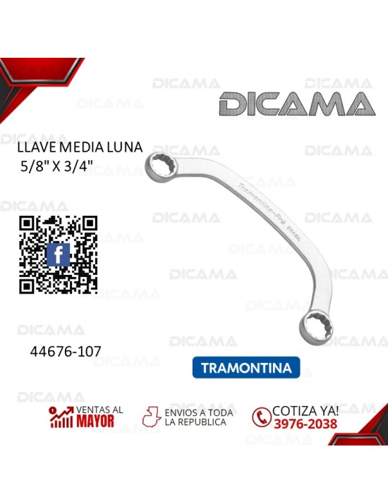LLAVE MEDIA LUNA  5/8" X 3/4"