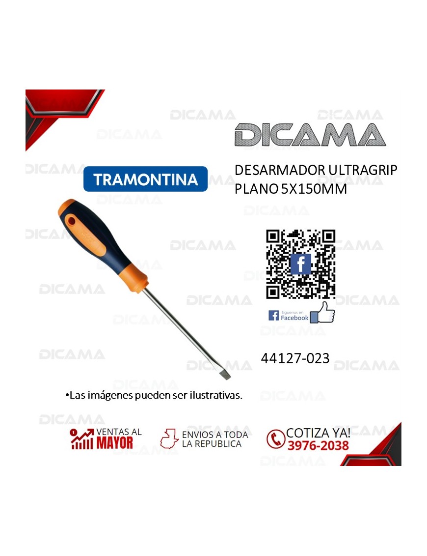 DESARMADOR PLANO 3/16X6" 5X150MM PRO ULTRAGRIP