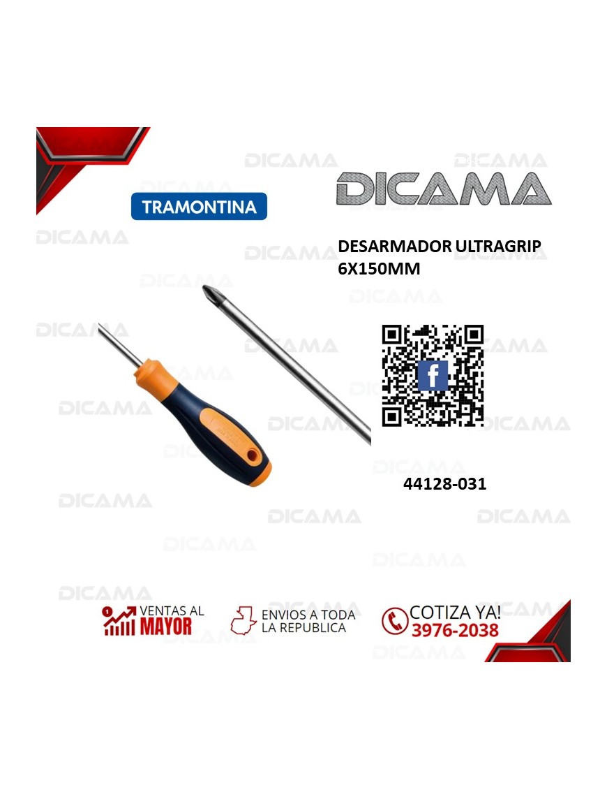 DESARMADOR CRUZ 1/4X6" ULTRAGRIP