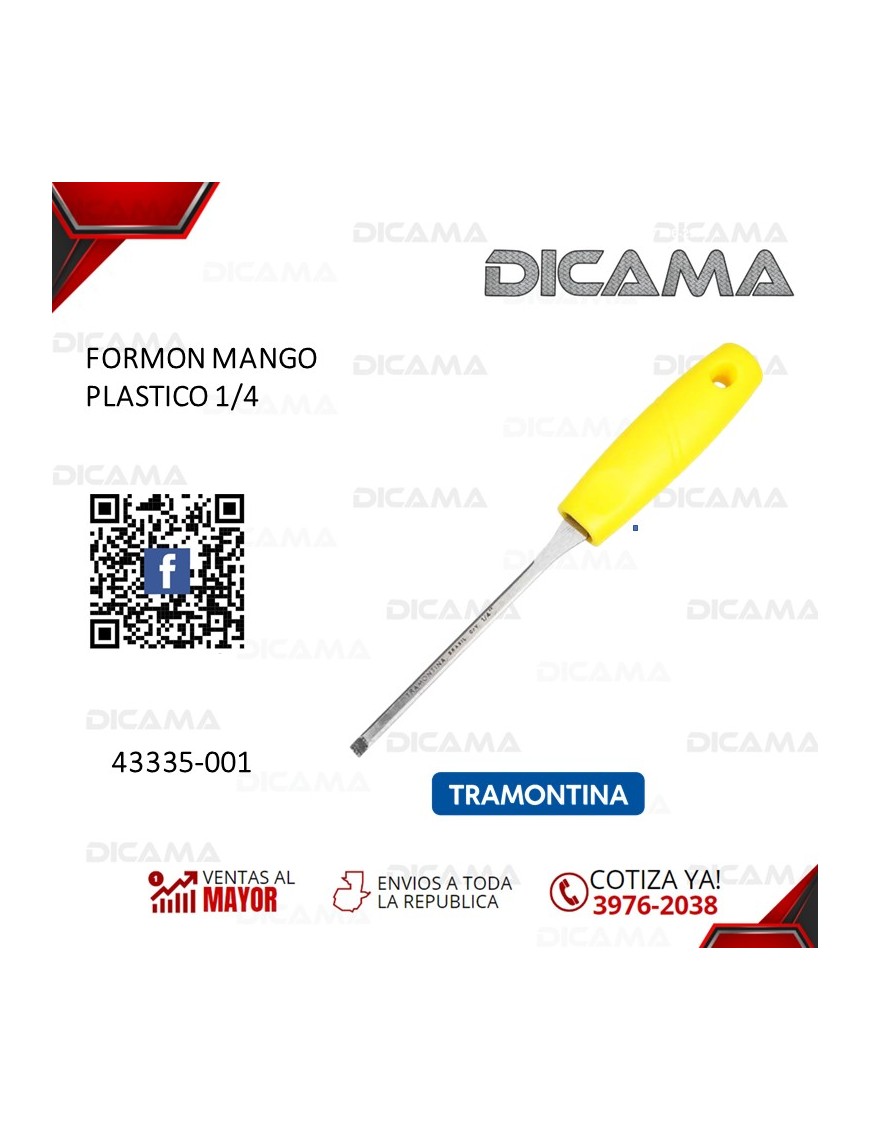 FORMON MANGO PLASTICO 1/4