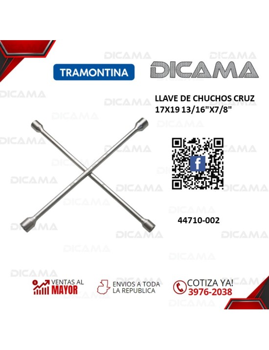 LLAVE DE CHUCHOS DE CRUZ 17X19 13/16"X7/8"