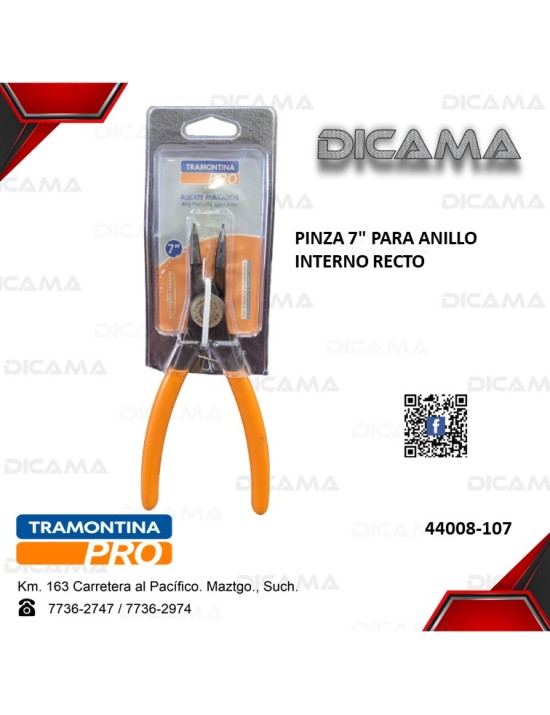 PINZA 7" PARA ANILLO INTERNO RECTO
