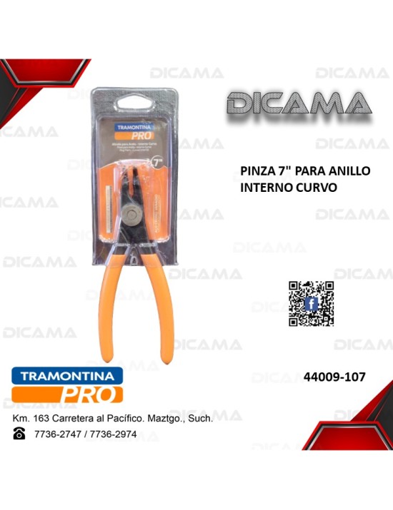 PINZA 7" PARA ANILLO INTERNO CURVO