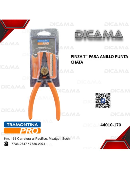 PINZA 7" PARA ANILLO PUNTA CHATA