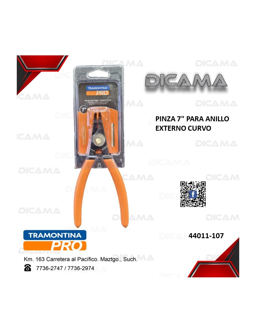 PINZA 7" PARA ANILLO EXTERNO CURVO