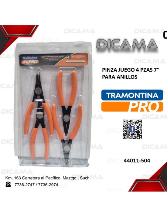 PINZA 7" JUEGO 4 PZAS PARA ANILLOS