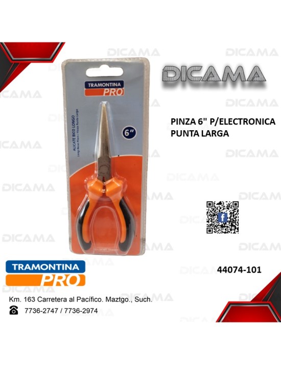 PINZA 6" P/ELECTRONICA PUNTA LARGA