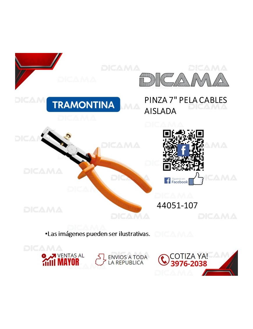 PINZA 7" PELA CABLES AISLADA
