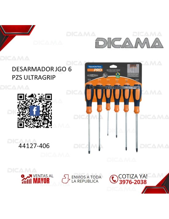 DESARMADOR JGO 6 PZS ULTRAGRIP