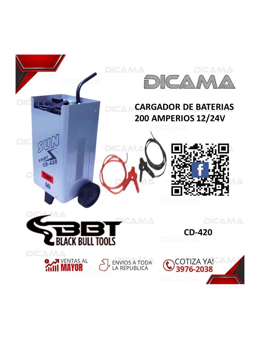 CARGADOR DE BATERIAS 200 AMPERIOS 12/24V