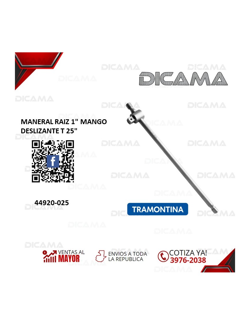 MANERAL RAIZ 1" 25" MANGO DESLIZANTE