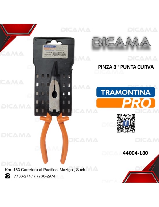 PINZA 8" PUNTA CURVA
