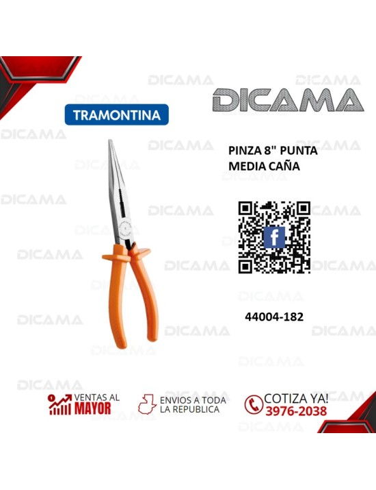 PINZA 8" PUNTA MEDIA CAÑA
