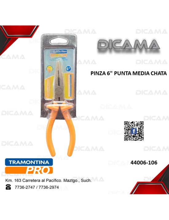 PINZA 6" PUNTA MEDIA CHATA