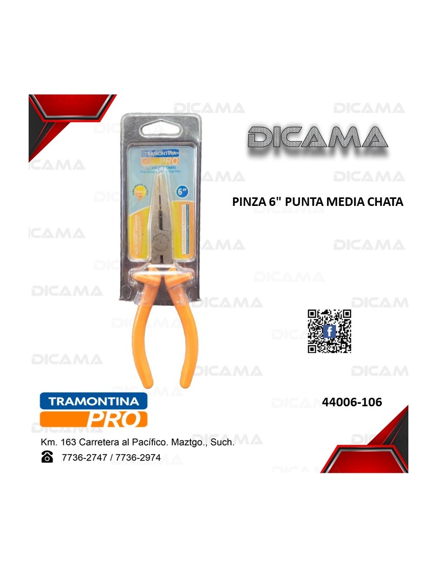PINZA 6" PUNTA MEDIA CHATA