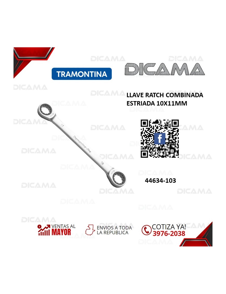 LLAVE RATCH COMBINADA ESTRIADA 10X11MM