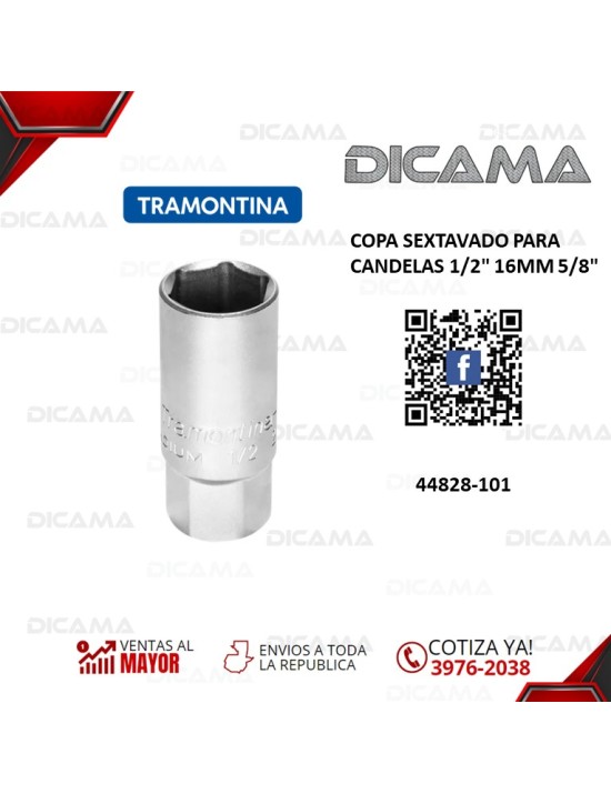 COPA RAIZ 1/2" 5/8" SEXTAVADO PARA CANDELAS 16MM