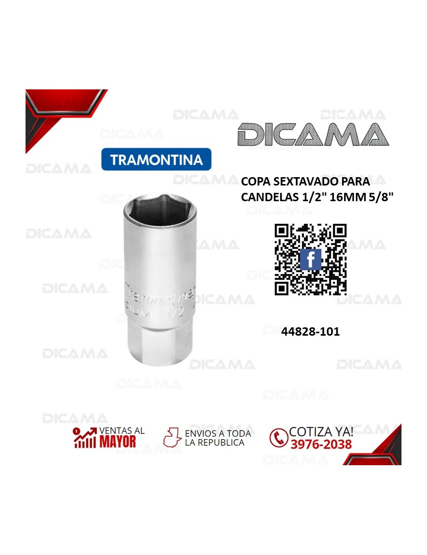 COPA RAIZ 1/2" 5/8" SEXTAVADO PARA CANDELAS 16MM