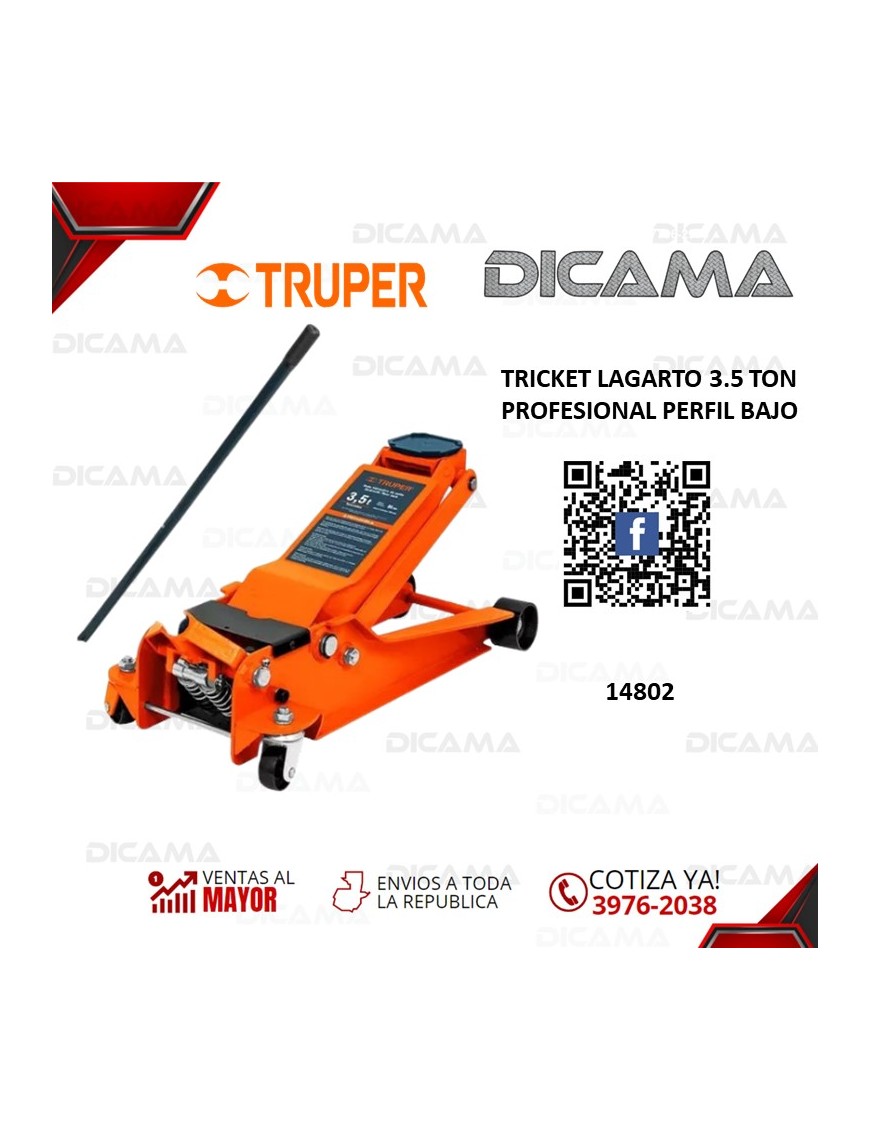 TRICKET LAGARTO 3.5 TONELADAS PROFESIONAL PERFIL BAJO
