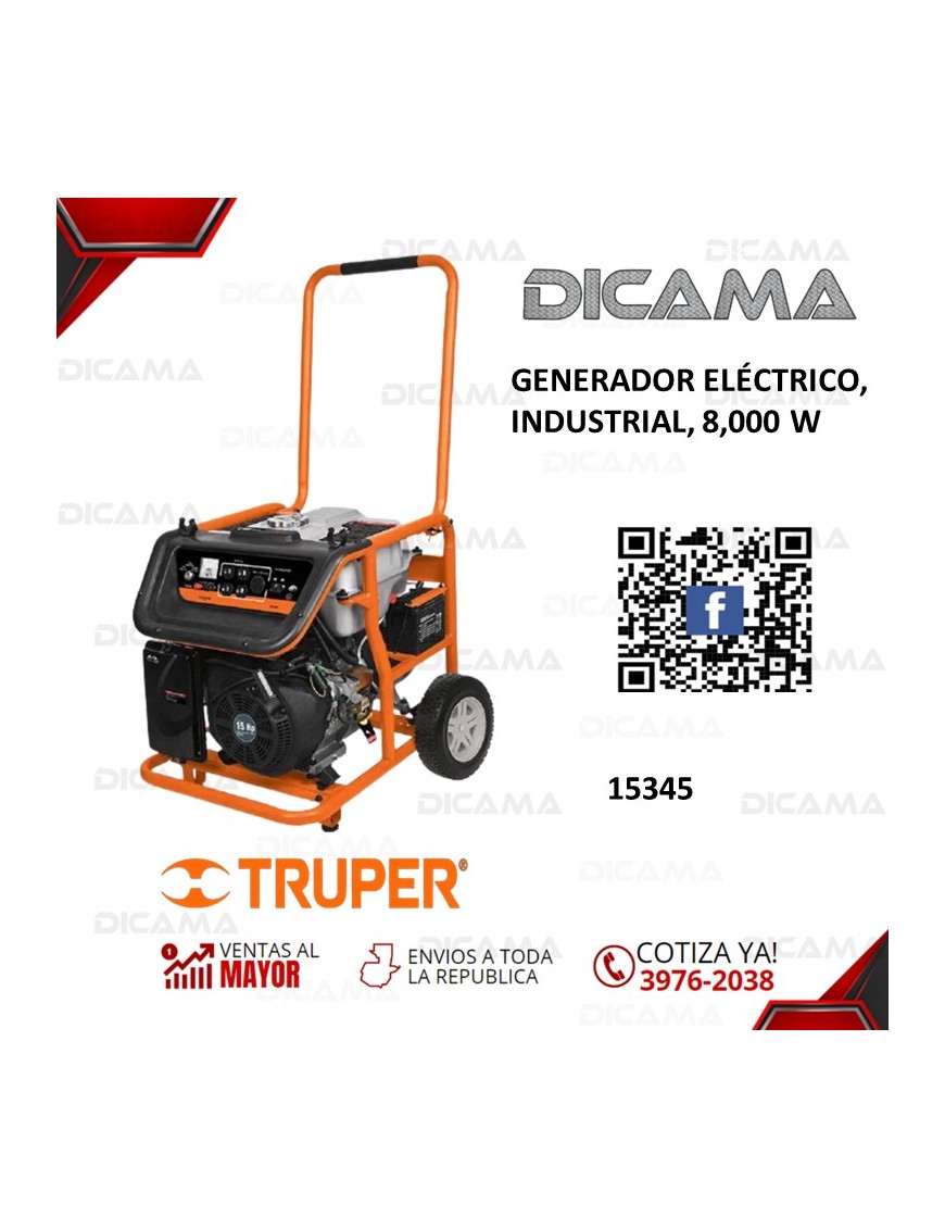 GENERADOR ELECTRICO 8,000 WATTS INDUSTRIAL