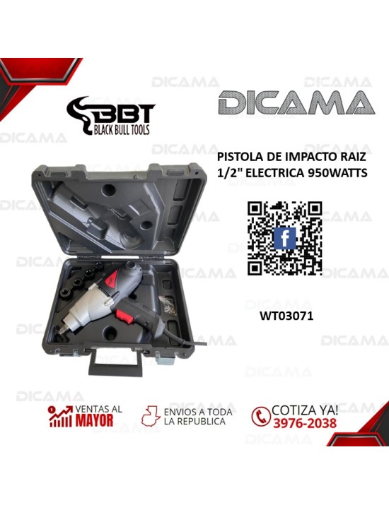 PISTOLA DE IMPACTO RAIZ 1/2" ELECTRICA 950WATTS