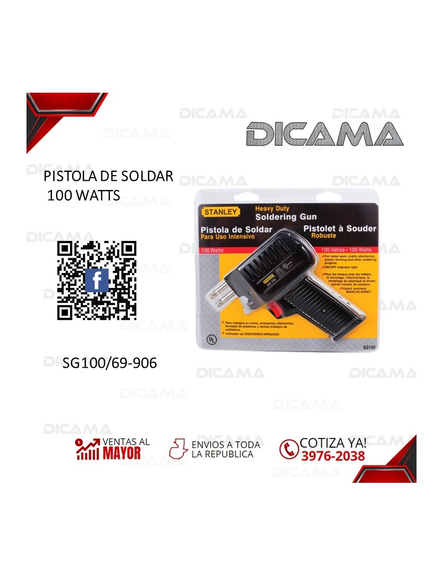 PISTOLA DE SOLDAR 100 WATTS