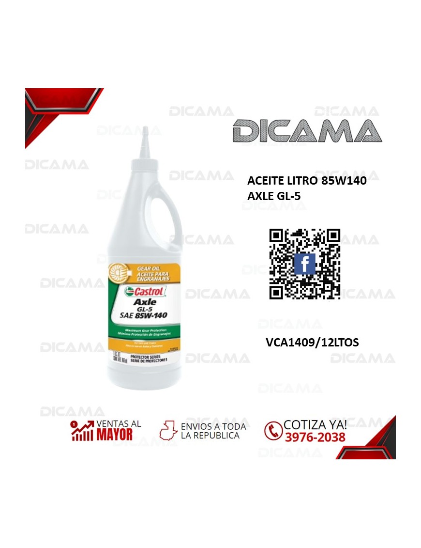 ACEITE LITRO 85W140 AXLE GL-5