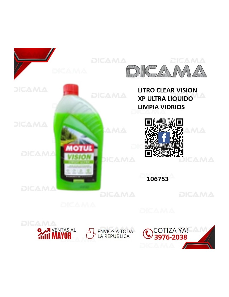 LITRO CLEAR VISION XP ULTRA LIQUIDO LIMPIA VIDRIOS