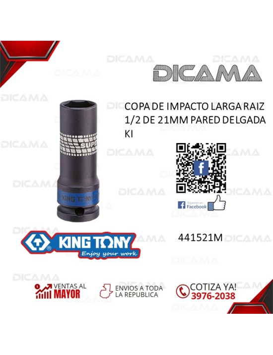COPA  RAIZ 1/2" 21MM IMPACTO LARGA