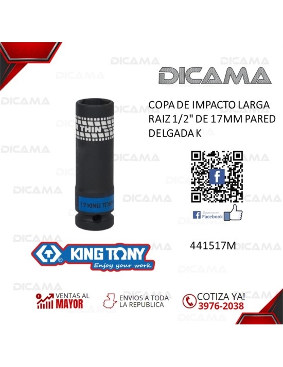 COPA  RAIZ 1/2" 17MM IMPACTO LARGA