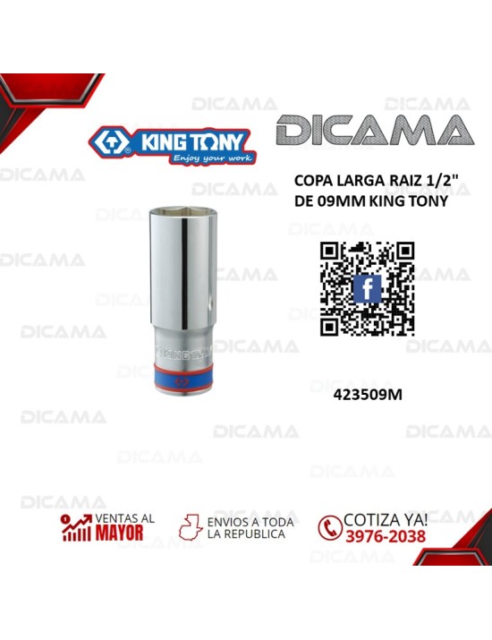 COPA RAIZ 1/2" 9 MM LARGA