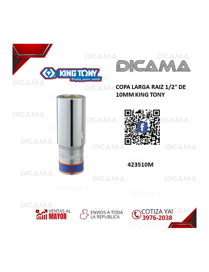 COPA RAIZ 1/2" 10 MM LARGA
