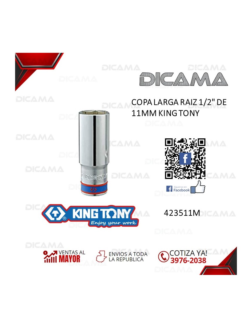 COPA RAIZ 1/2" 11 MM LARGA