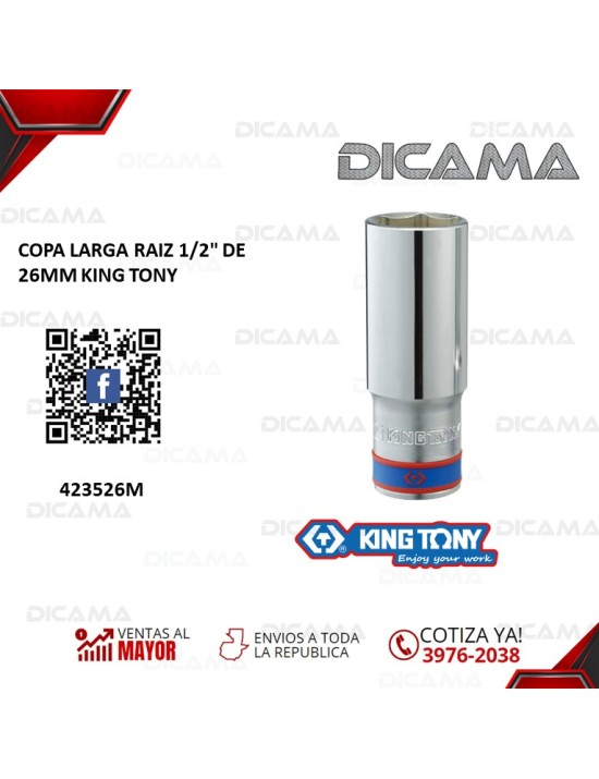 COPA RAIZ 1/2" 26MM LARGA